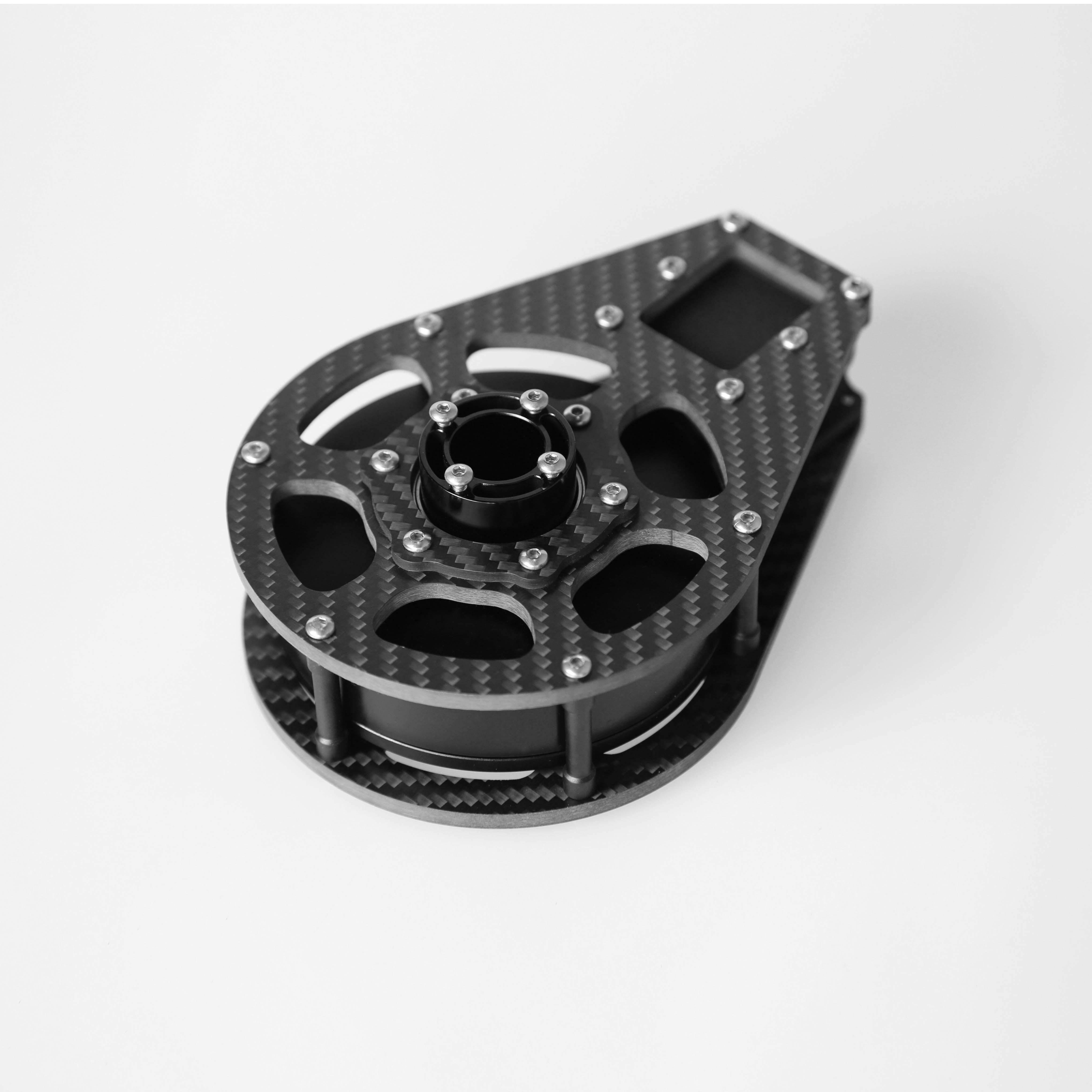 Carbon fiber motor cage 3 Axis Tilt X Axis with 6208 motor - Click Image to Close
